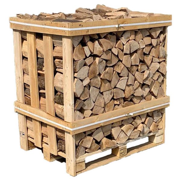 Bois de chauffage en frêne séché au four – Caisse de 1,17m3 – Bois de chauffe