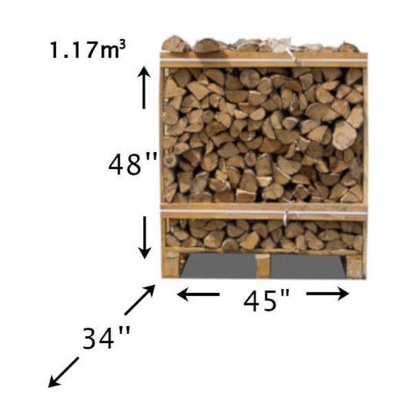 Caisse de bouleau séché au four (1.17m3) – Bois de chauffe