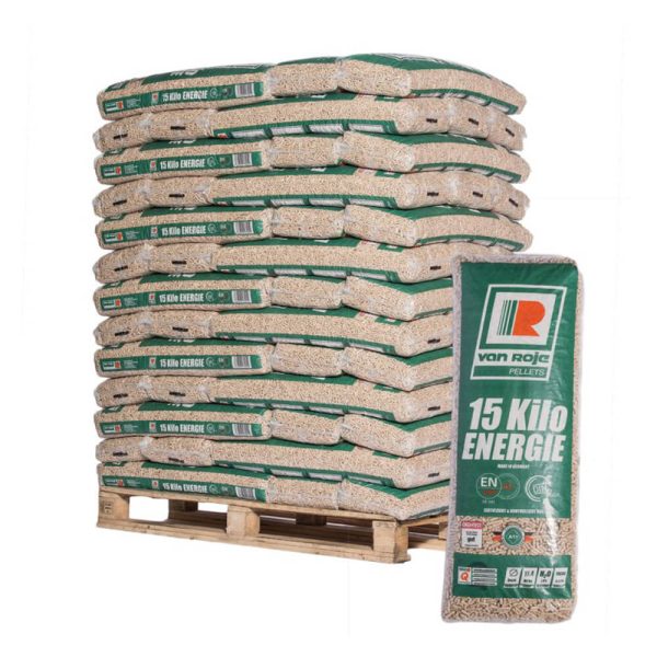Pellet Van Roje – Palette de 65 sacs de 15 kg – Bois de chauffe
