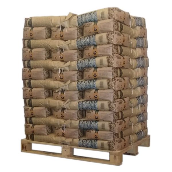 Pellet Badger – Palette de 65 sacs de 15 kg – Bois de chauffe